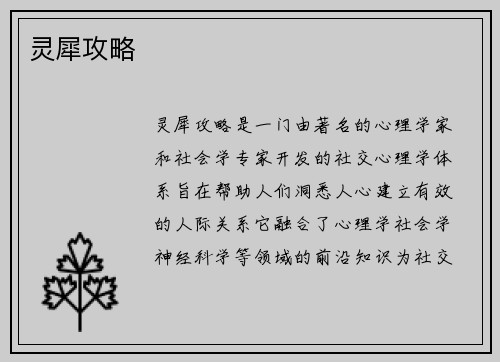 灵犀攻略